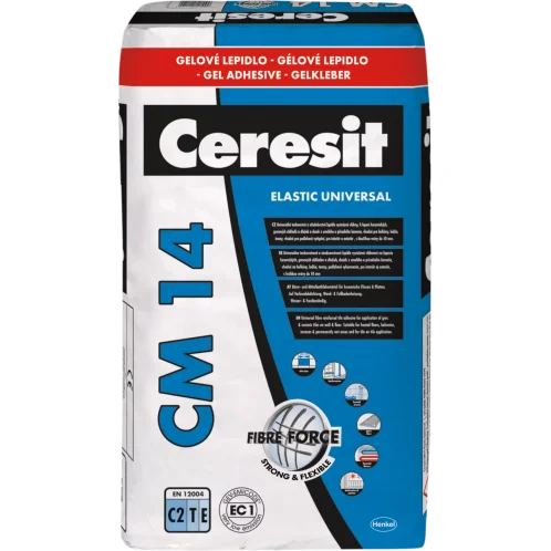 CERESIT CM 14 UNIVERSAL - Zlepšené cementové lepidlo vystužené vláknami pre lepšiu priľnavosť 25kg