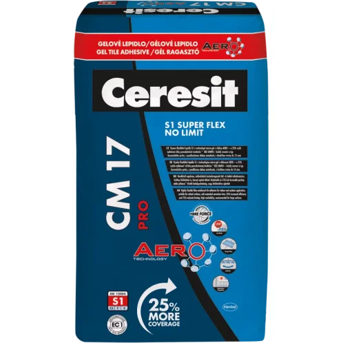 CERESIT CM 17 PRO FLEX NO LIMIT - Vysoko flexibilné lepidlo na veľké formáty 25kg